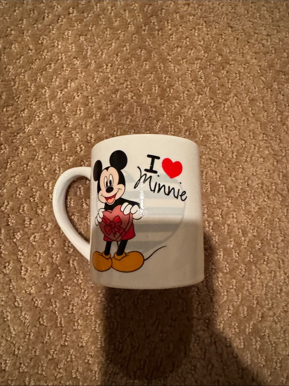 Disney Mickey Mouse I Love Minnie White Ceramic Coffee Mug